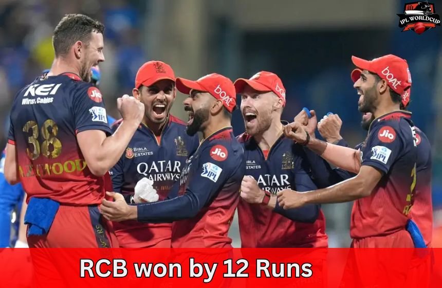 RCB won by 12 runs