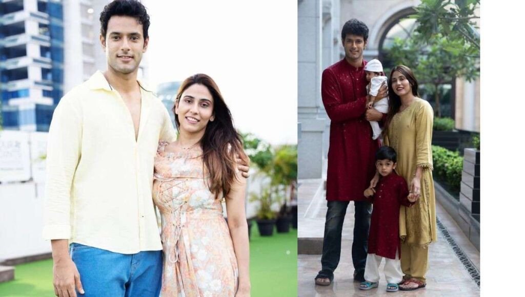 Shivam Dube with Wife and Her children celebrate Eid