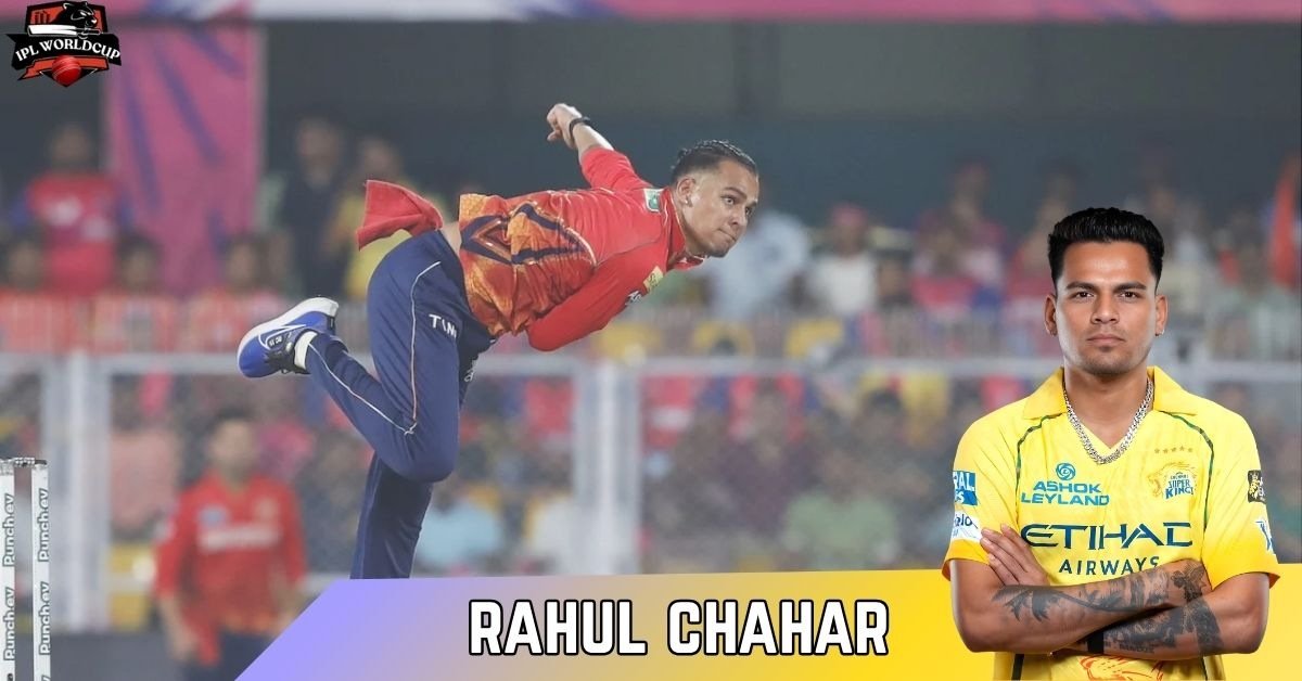 Rahul Chahar bowling for Punjab Kings