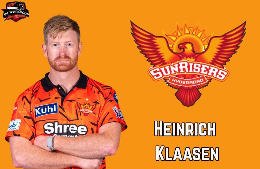 Helinrich Klaasen in Sunrisers Hyderabad jersey with SRH team logo