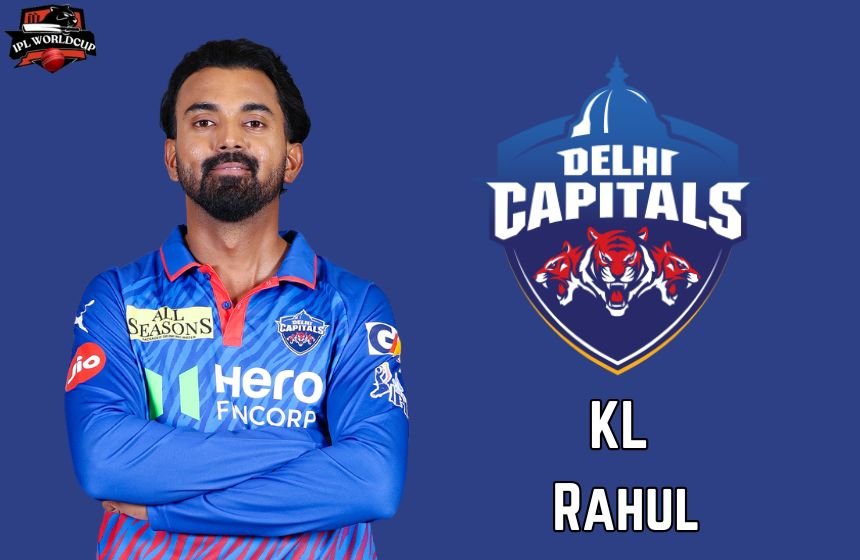 KL Rahul in Delhi Capitals jersey with DC team logo