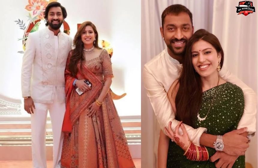 Krunal Pandya with Wife at event