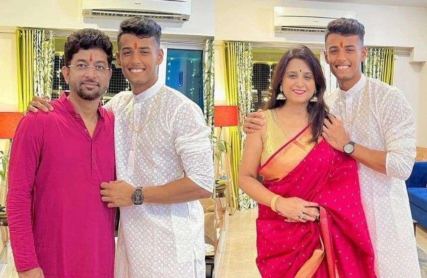 Suryansh Shedge with her parents 